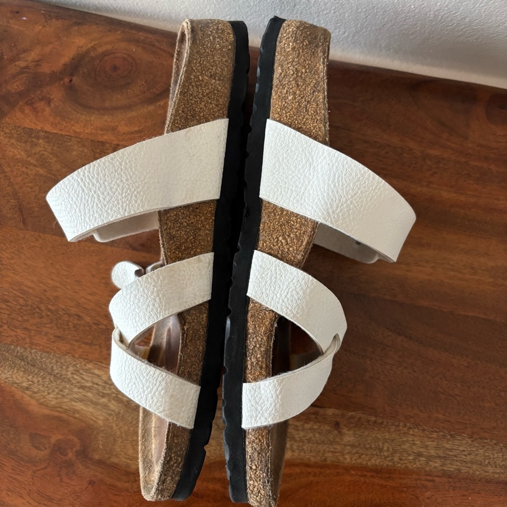 Birki’s Mayori-Style 245 White Strappy Sandal size 7 - Picture 3 of 8